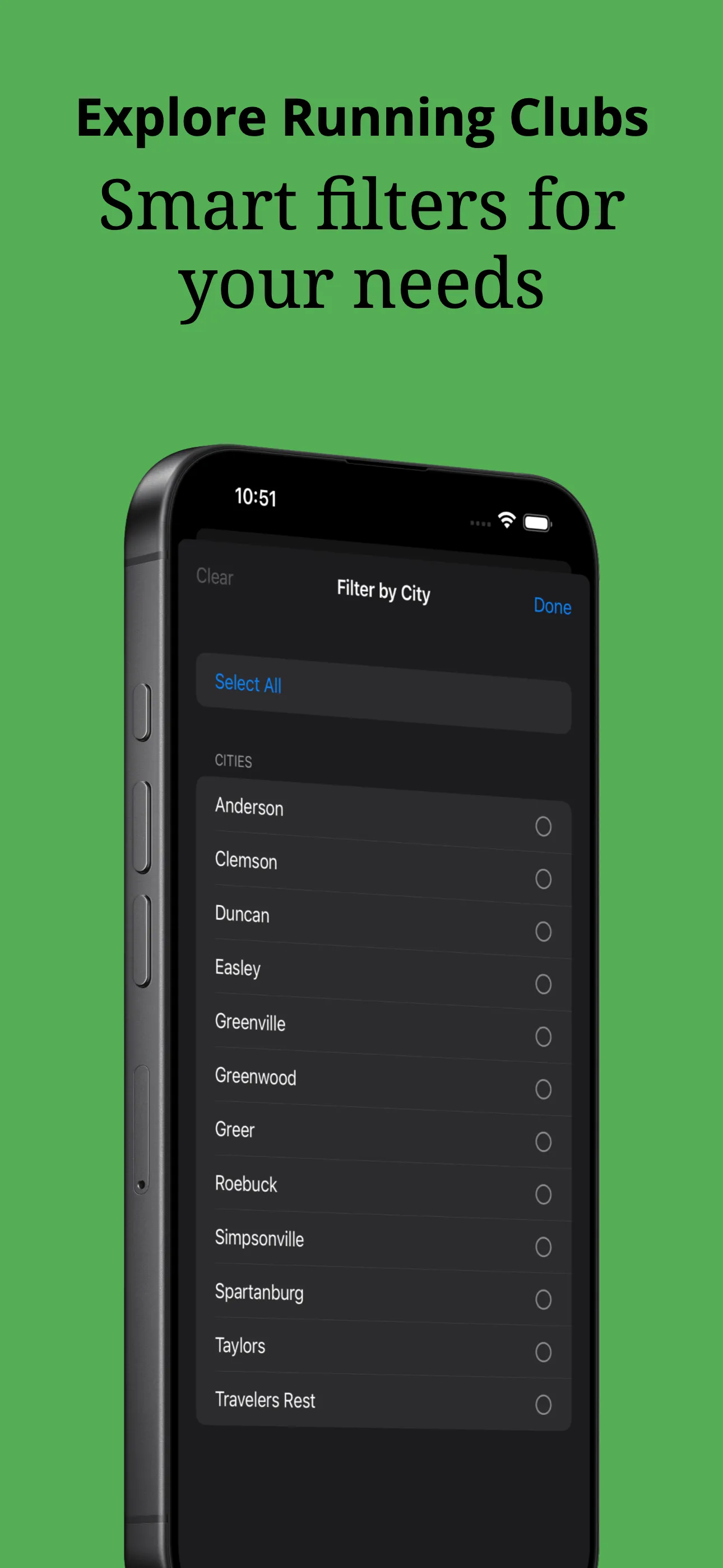 GreenvilleRunClubs app screenshot 4