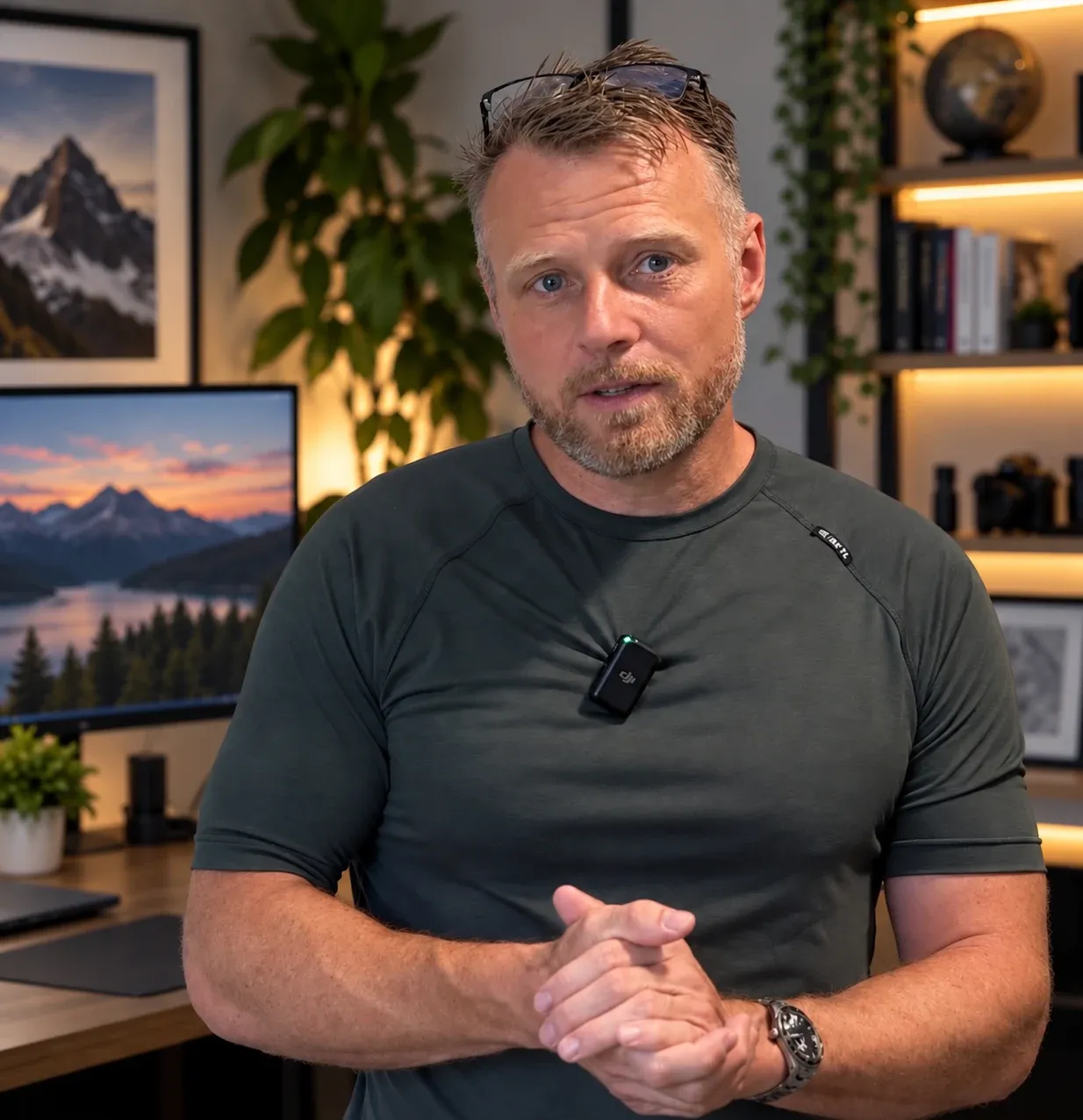 Mark Gingrass in his home office